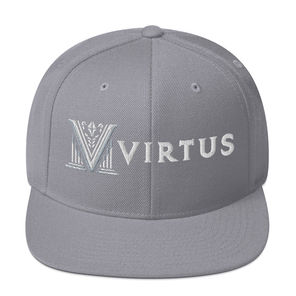 Embroidered - White Virtus Snapback