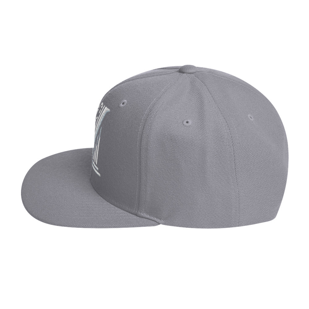 Embroidered - White Virtus Logo Snapback