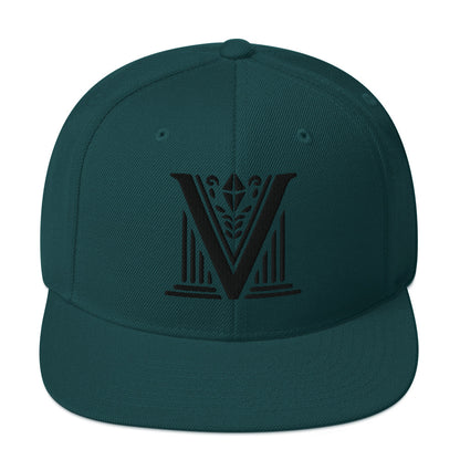 Embroidered Black Virtus Logo Snapback