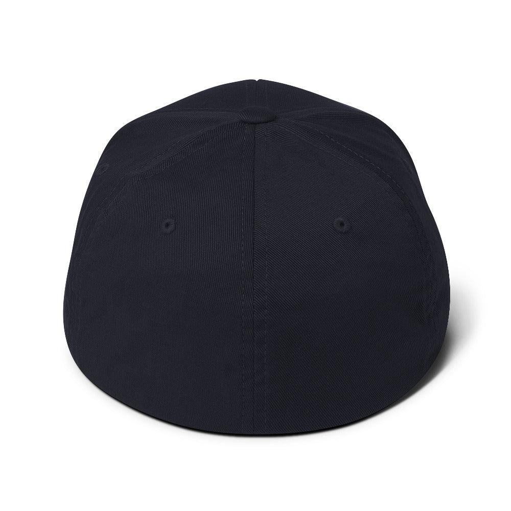 Embroidered - Fitted Black Virtus Cap