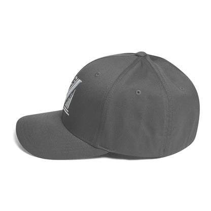 Embroidered - Fitted White Virtus Logo Cap