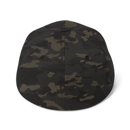 Embroidered - Fitted Black Virtus Cap