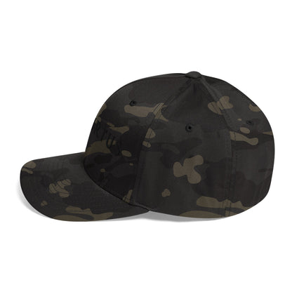 Embroidered - Fitted Black Virtus Cap