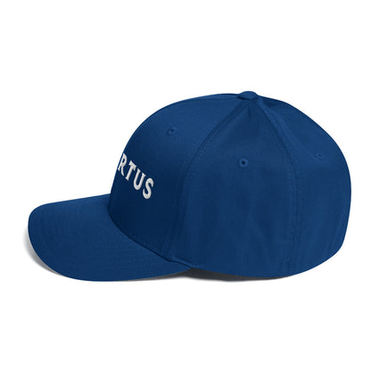 Embroidered - Fitted White Virtus Cap