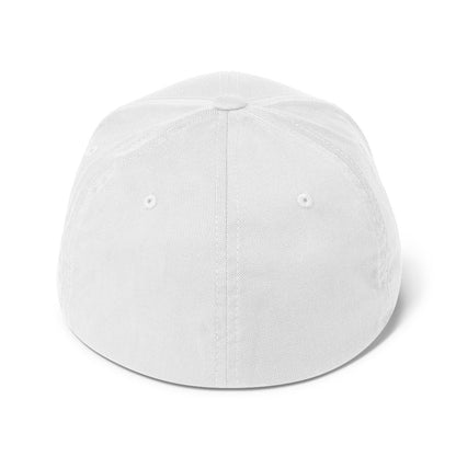 Embroidered - Fitted White Virtus Logo Cap