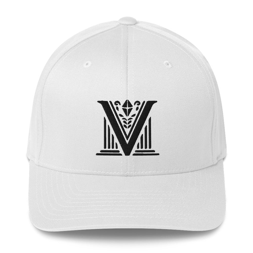 Embroidered - Fitted Black Virtus Logo Cap