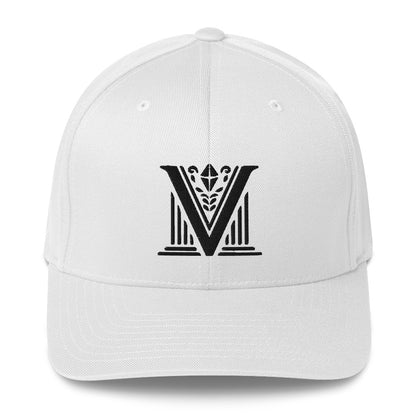 Embroidered - Fitted Black Virtus Logo Cap