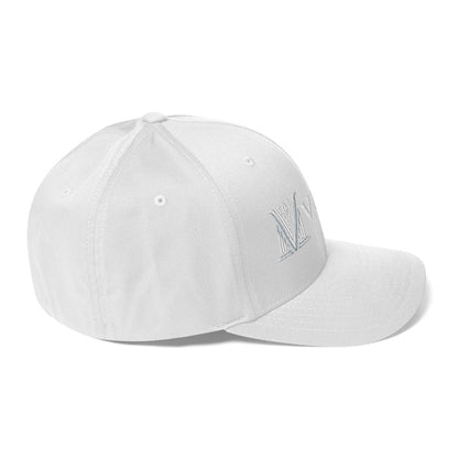 Embroidered - Fitted White Virtus Cap