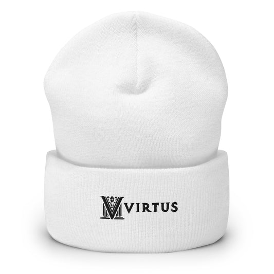 Embroidered - Black Virtus Logo Cuffed Beanie