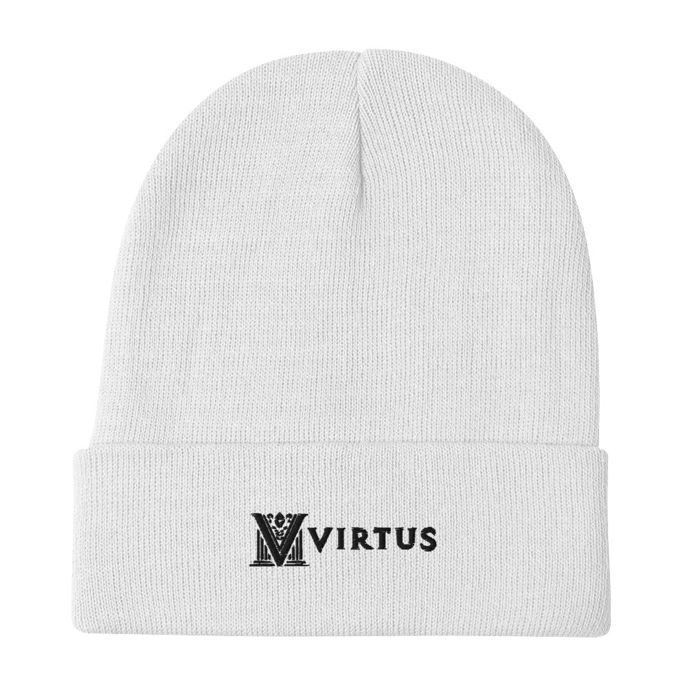 Embroidered - Black Virtus Logo Knit Otto Cap Beanie