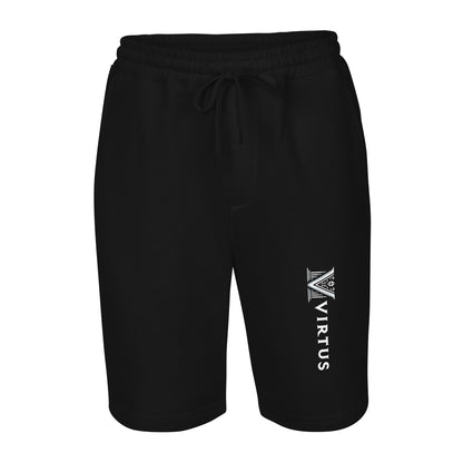 Men’s - White Virtus Logo Fleece Shorts