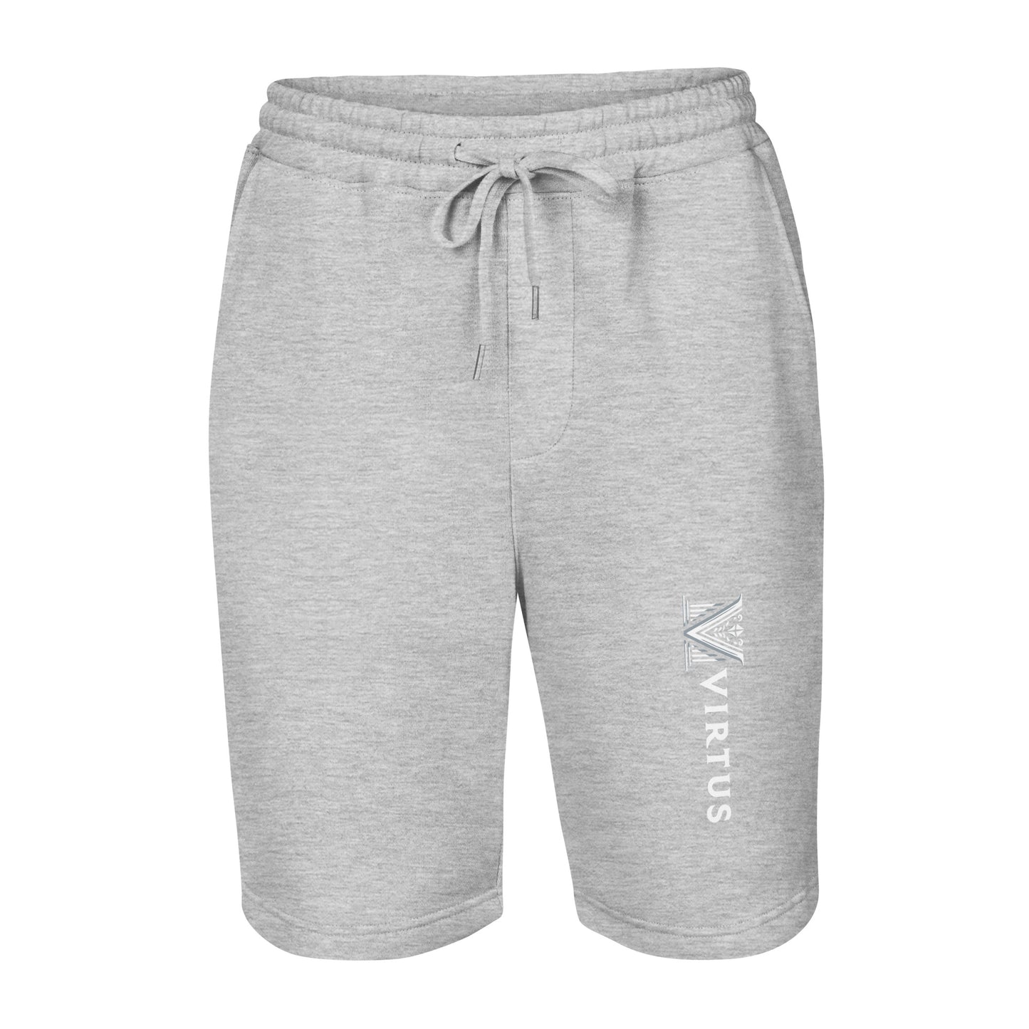 Men’s - White Virtus Logo Fleece Shorts