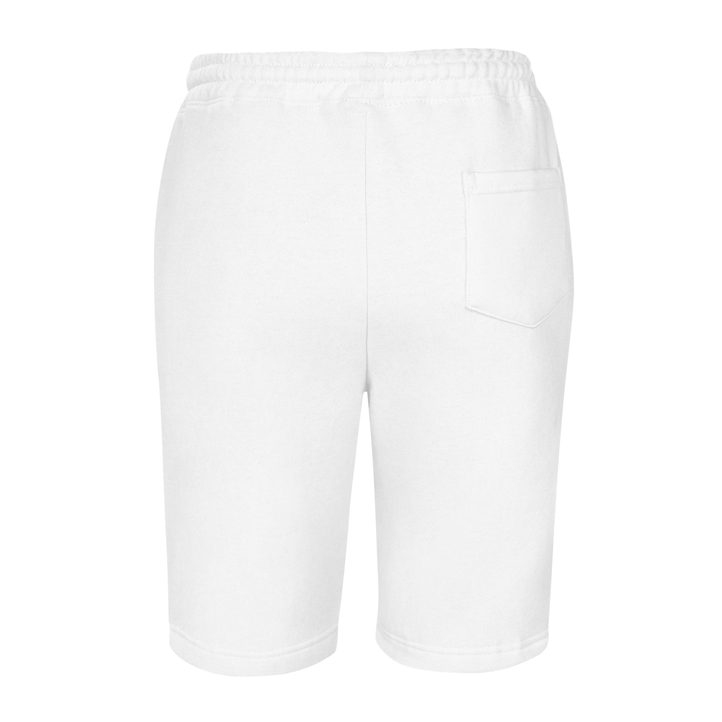 Men's - White Embroidered Logo Virtus Fleece Shorts