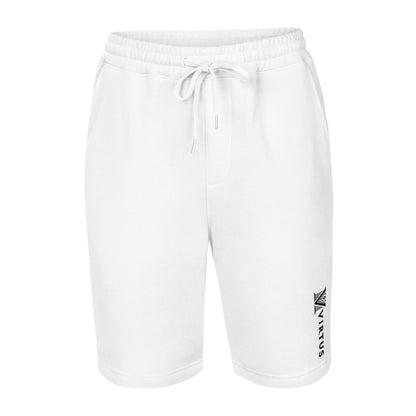 Men’s - Black Embroidered Virtus Logo Fleece Shorts