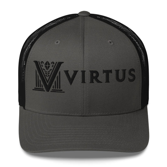 Embroidered - Black Virtus Trucker Hat