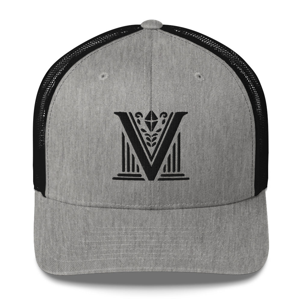 Embroidered - Black Virtus Logo Trucker Hat