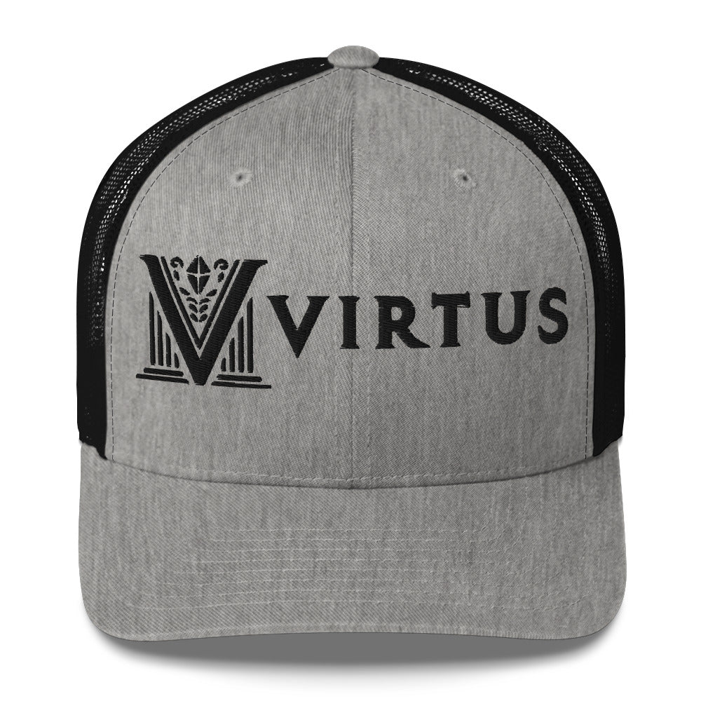 Embroidered - Black Virtus Trucker Hat