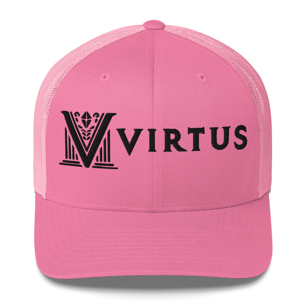 Embroidered - Black Virtus Trucker Hat