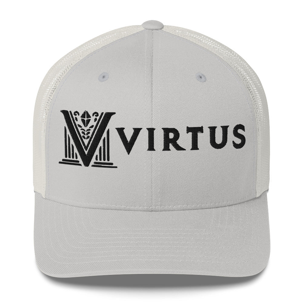 Embroidered - Black Virtus Trucker Hat