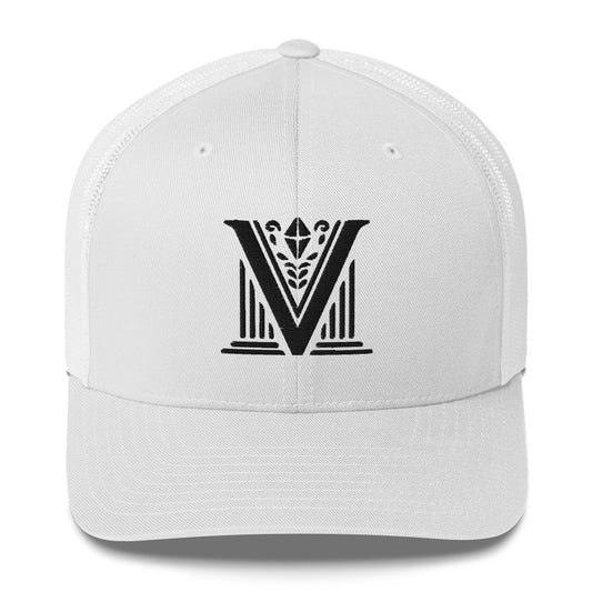 Embroidered - Black Virtus Logo Trucker Hat