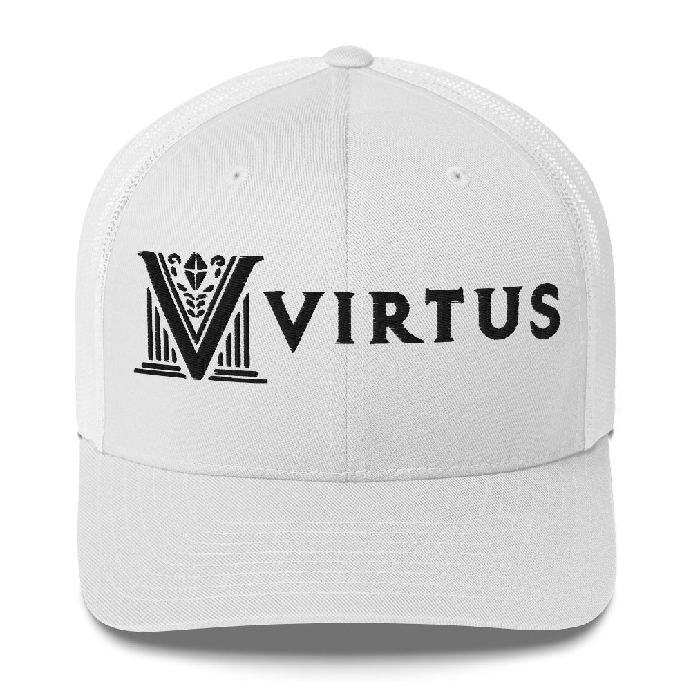 Embroidered - Black Virtus Trucker Hat