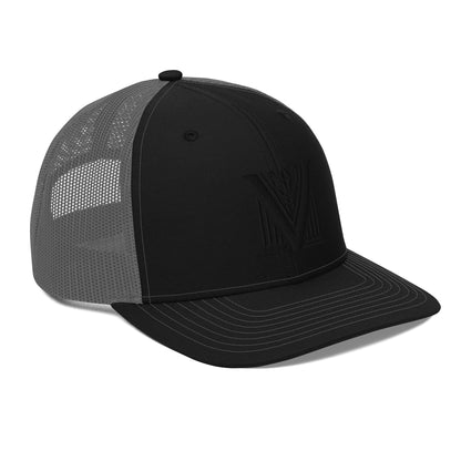 Embroidered - Black Virtus Logo Snapback Trucker Hat