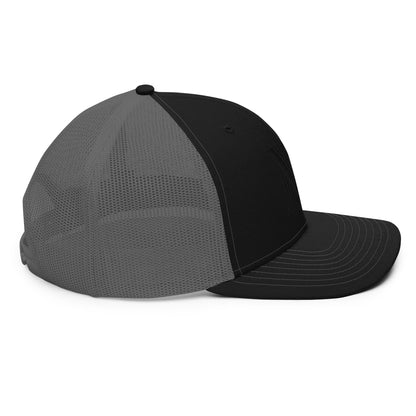 Embroidered - Black Virtus Logo Snapback Trucker Hat