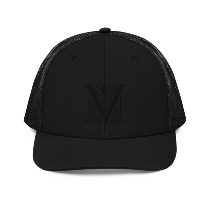 Embroidered - Black Virtus Logo Snapback Trucker Hat