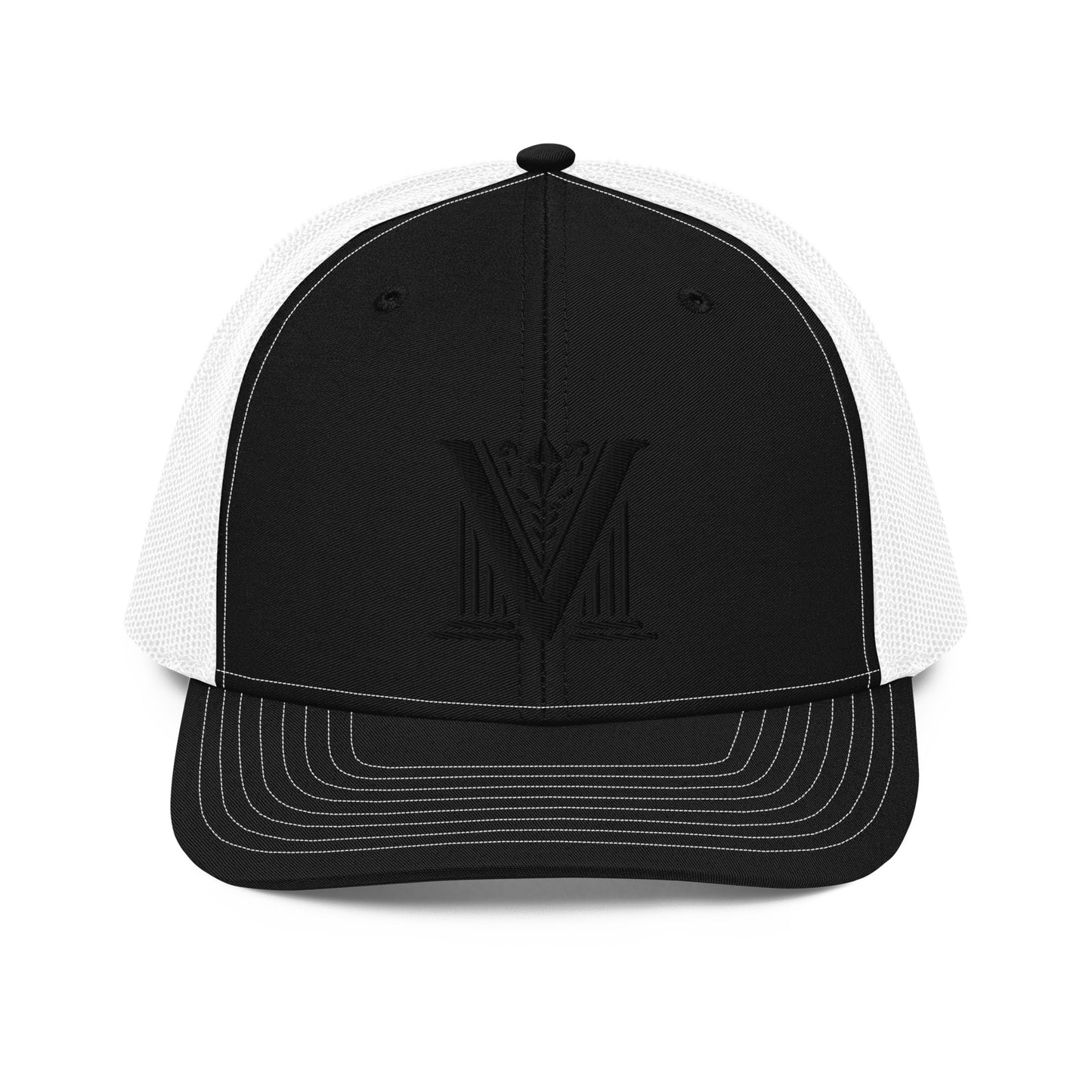 Embroidered - Black Virtus Logo Snapback Trucker Hat