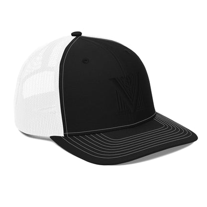 Embroidered - Black Virtus Logo Snapback Trucker Hat