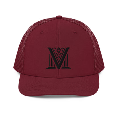 Embroidered - Black Virtus Logo Snapback Trucker Hat