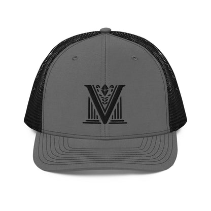 Embroidered - Black Virtus Logo Snapback Trucker Hat