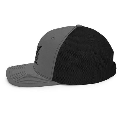 Embroidered - Black Virtus Logo Snapback Trucker Hat