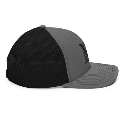 Embroidered - Black Virtus Logo Snapback Trucker Hat