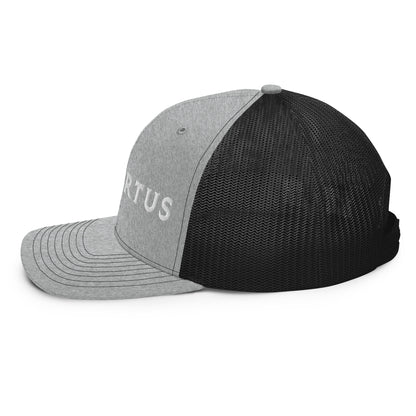 Embroidered - White Virtus Snapback Trucker Hat