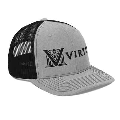 Embroidered - Black Virtus Snapback Trucker Hat