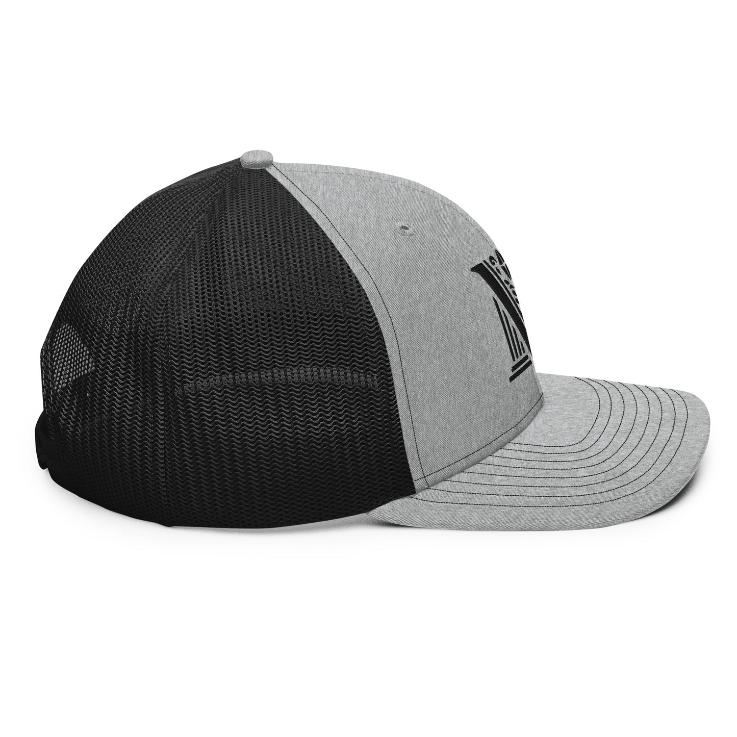 Embroidered - Black Virtus Logo Snapback Trucker Hat