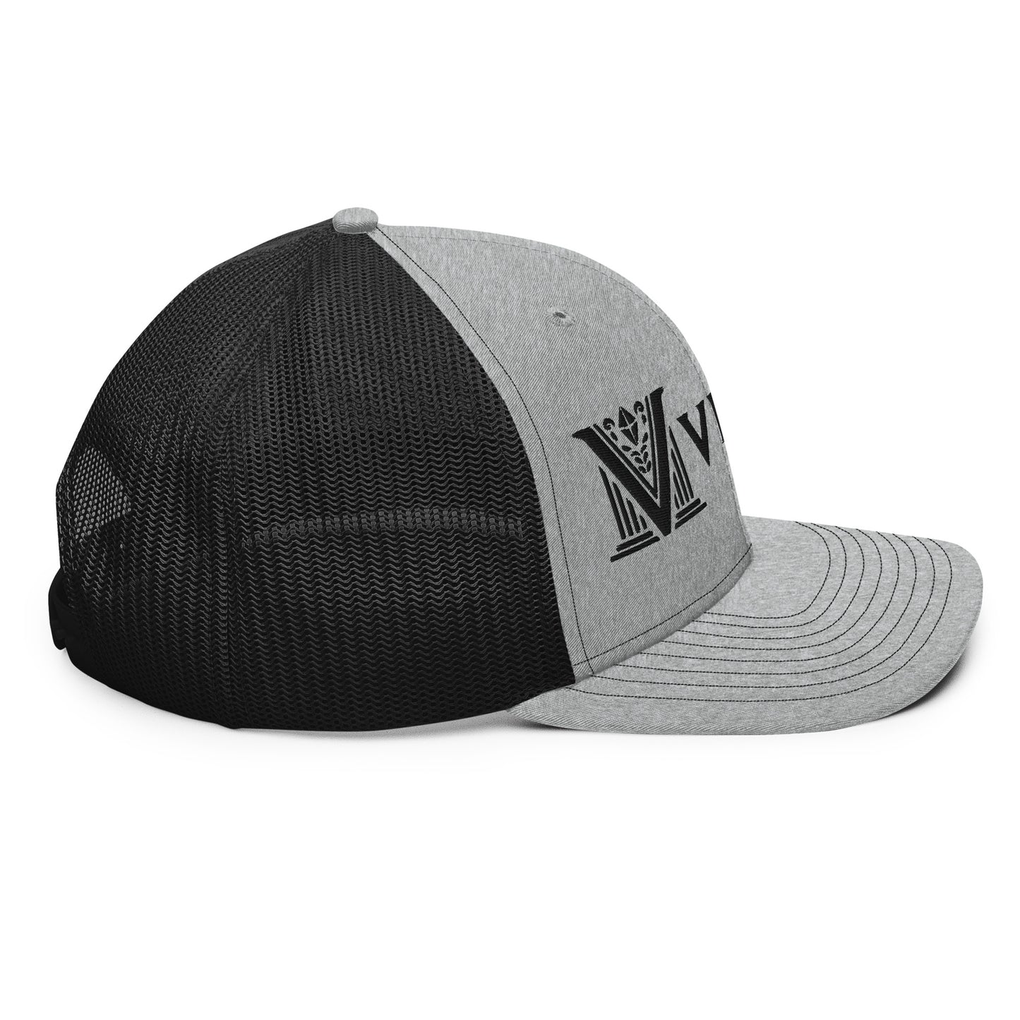 Embroidered - Black Virtus Snapback Trucker Hat