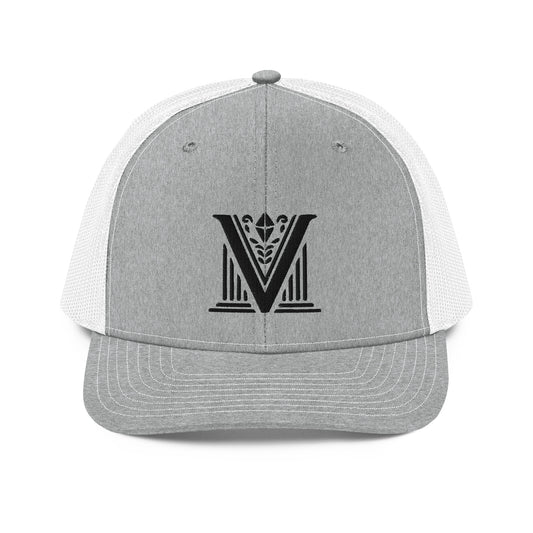 Embroidered - Black Virtus Logo Snapback Trucker Hat