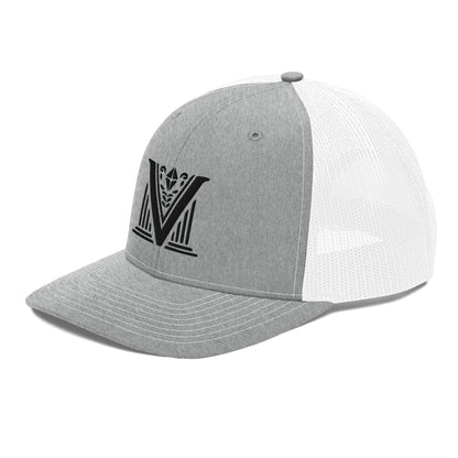 Embroidered - Black Virtus Logo Snapback Trucker Hat