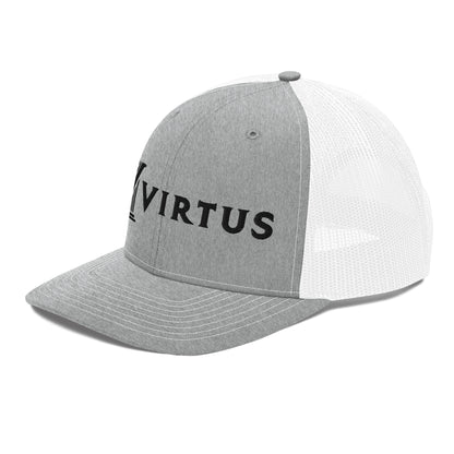 Embroidered - Black Virtus Snapback Trucker Hat