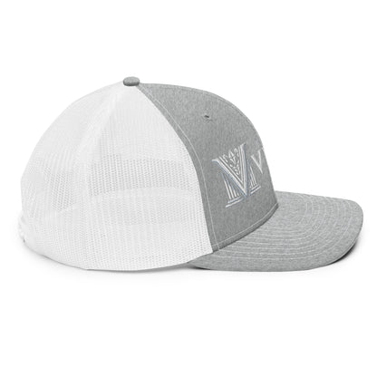 Embroidered - White Virtus Snapback Trucker Hat