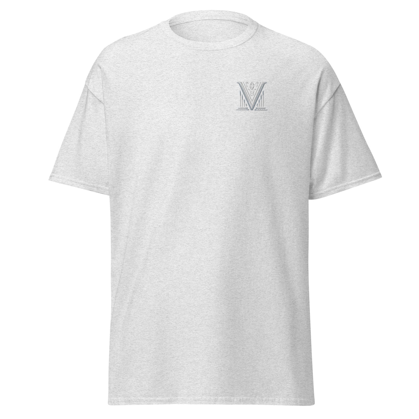 Men's - White Virtus Logo Embroidered T-Shirt