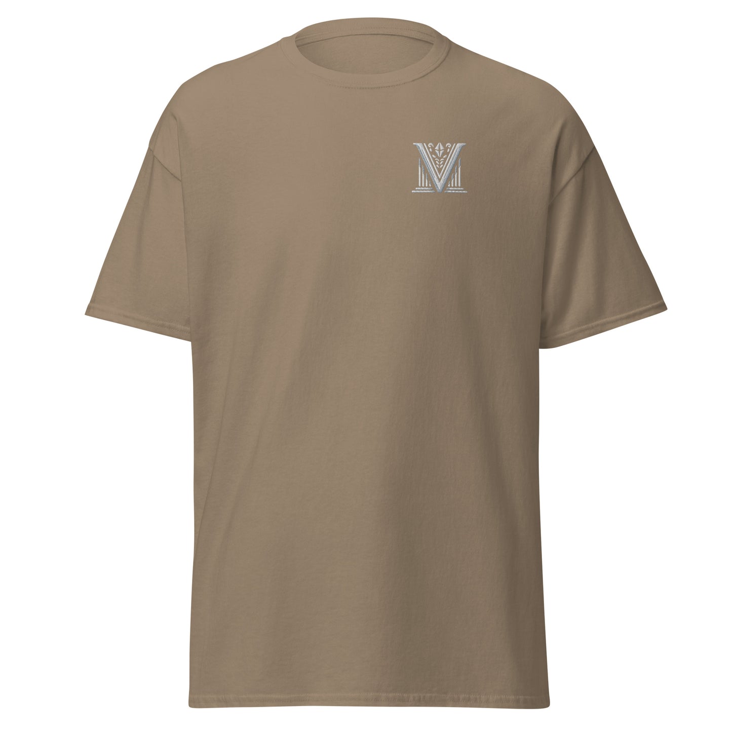 Men's - White Virtus Logo Embroidered T-Shirt