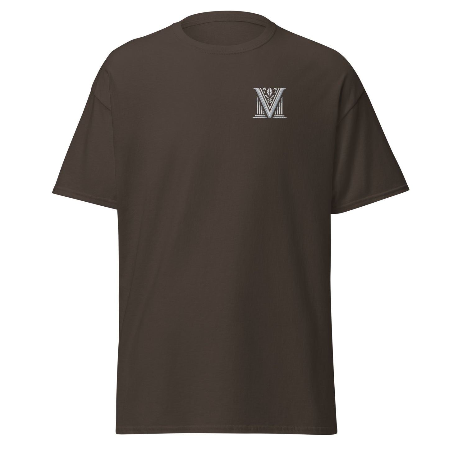 Men's - White Virtus Logo Embroidered T-Shirt