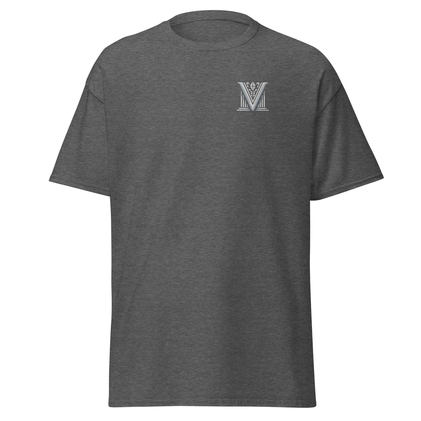 Men's - White Virtus Logo Embroidered T-Shirt