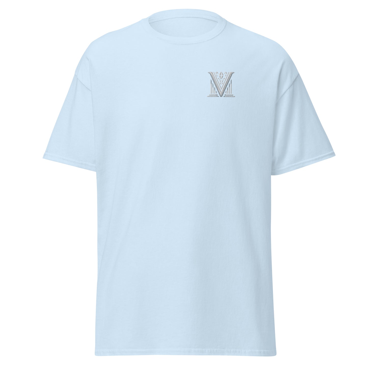 Men's - White Virtus Logo Embroidered T-Shirt