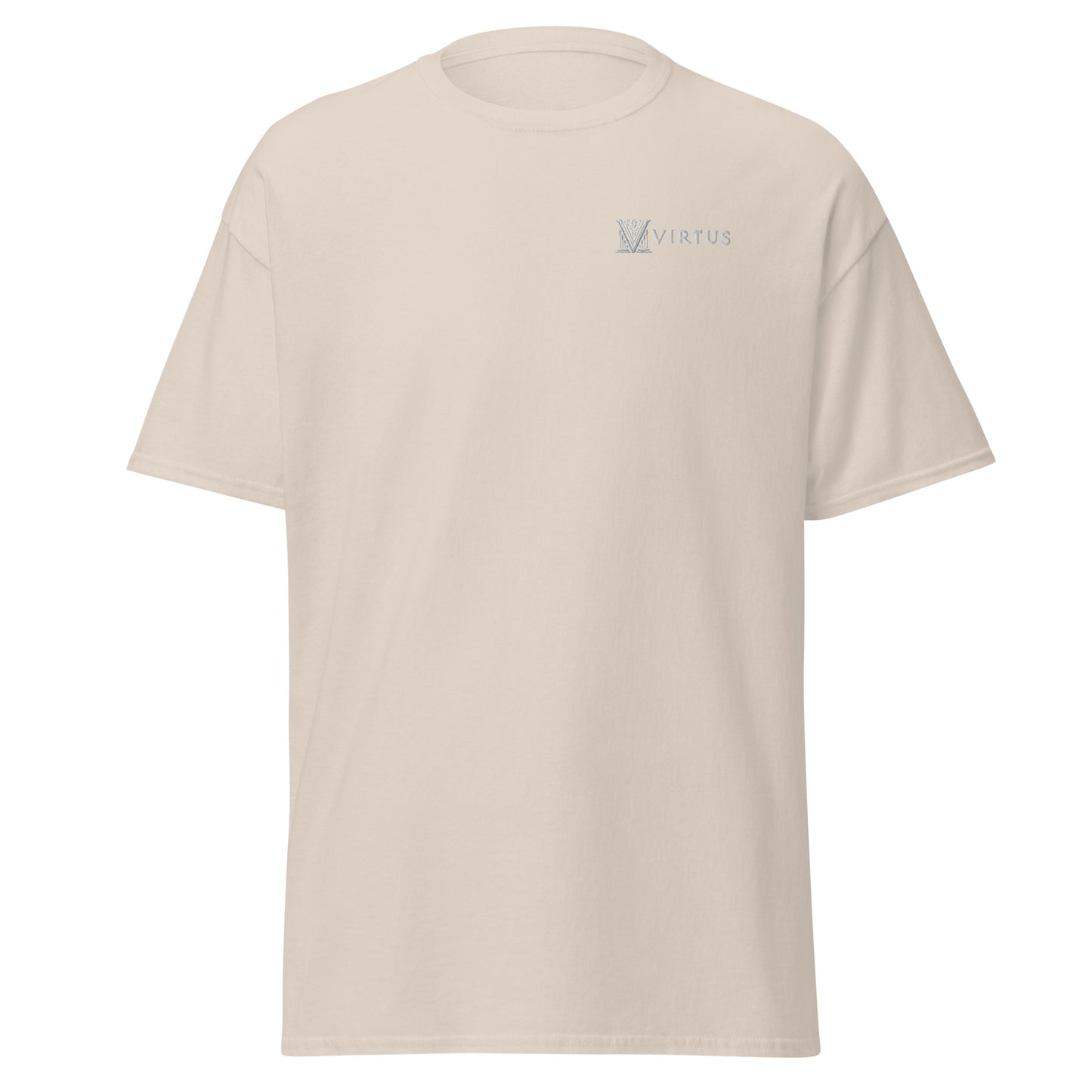 Men's - White Virtus Embroidered T-Shirt