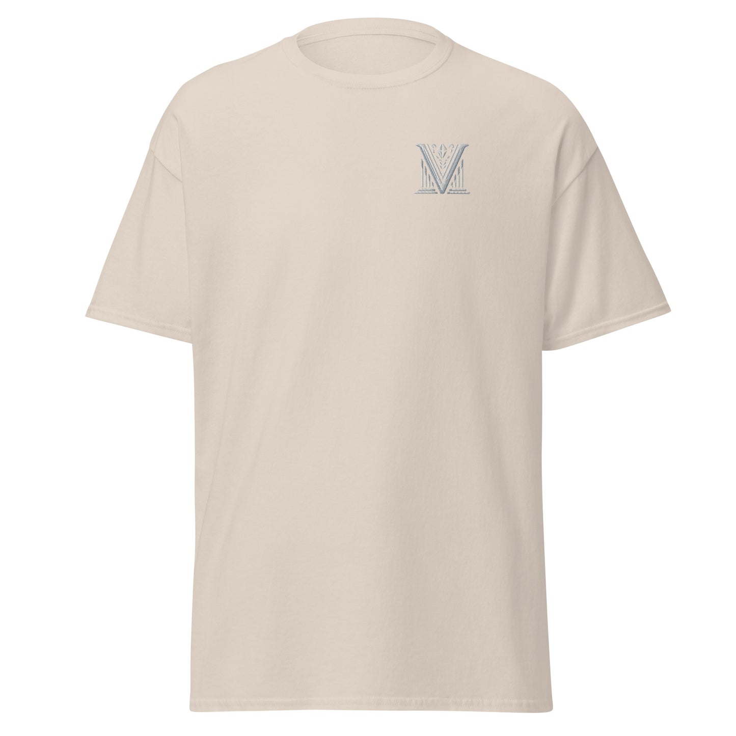 Men's - White Virtus Logo Embroidered T-Shirt