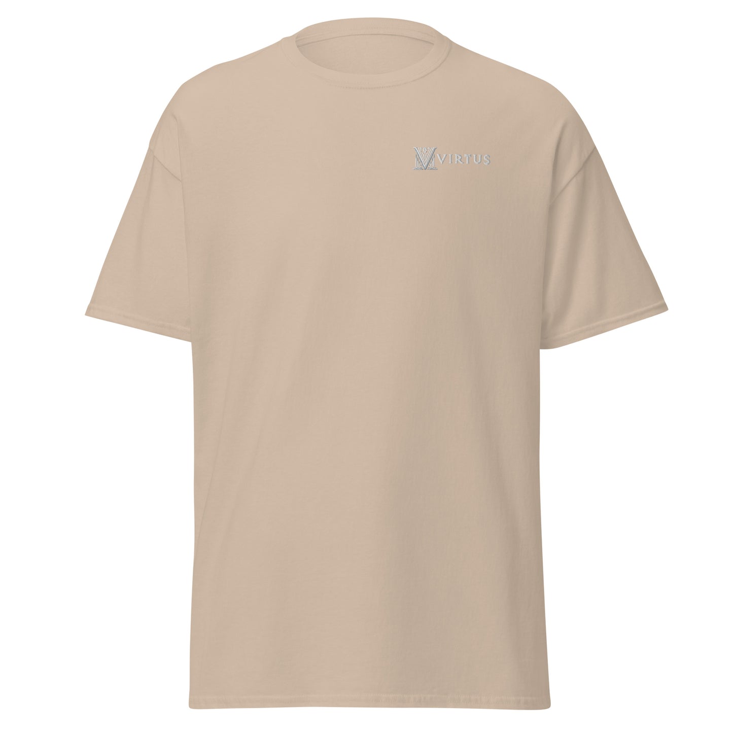 Men's - White Virtus Embroidered T-Shirt